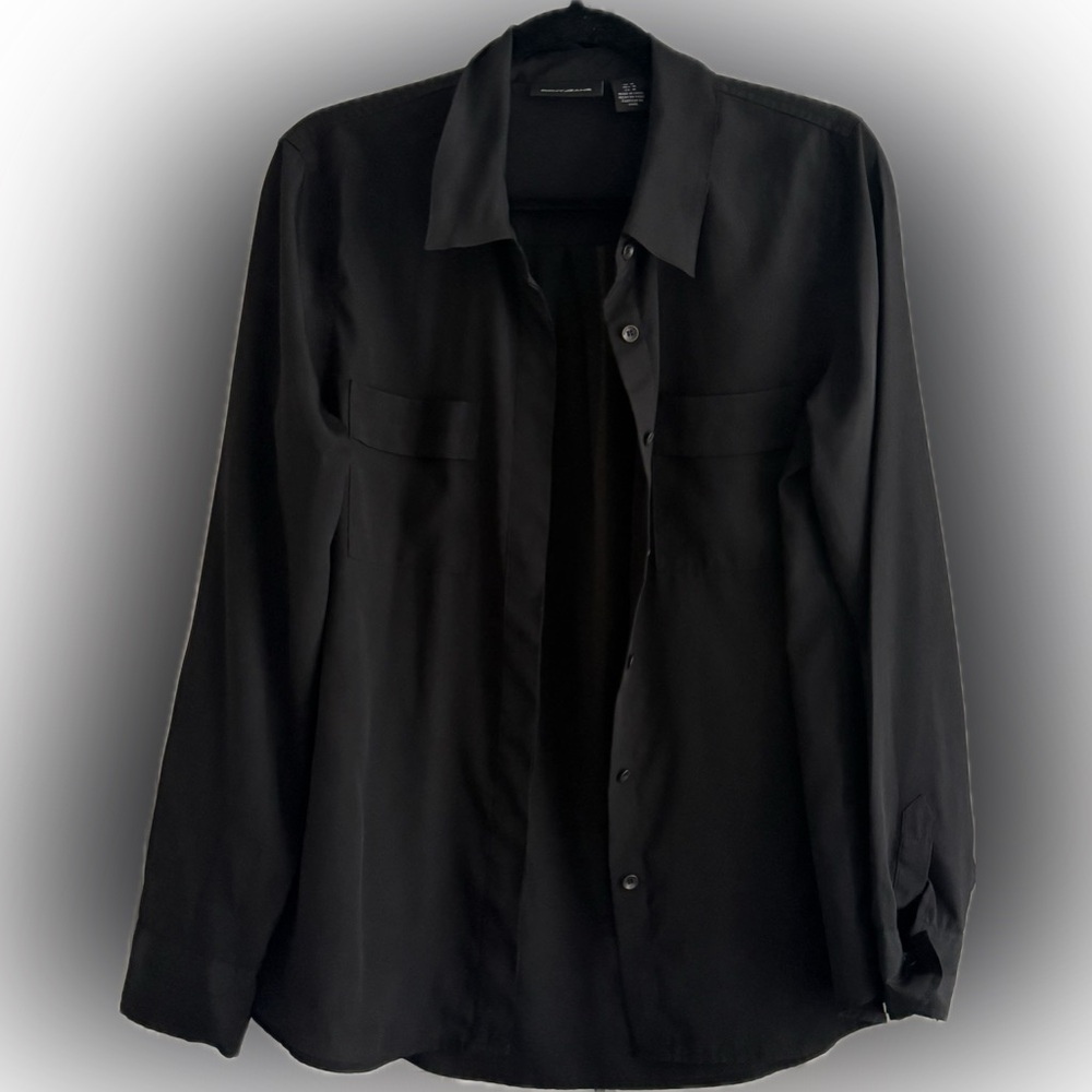 DKNY Black Casual Button Down Shirt